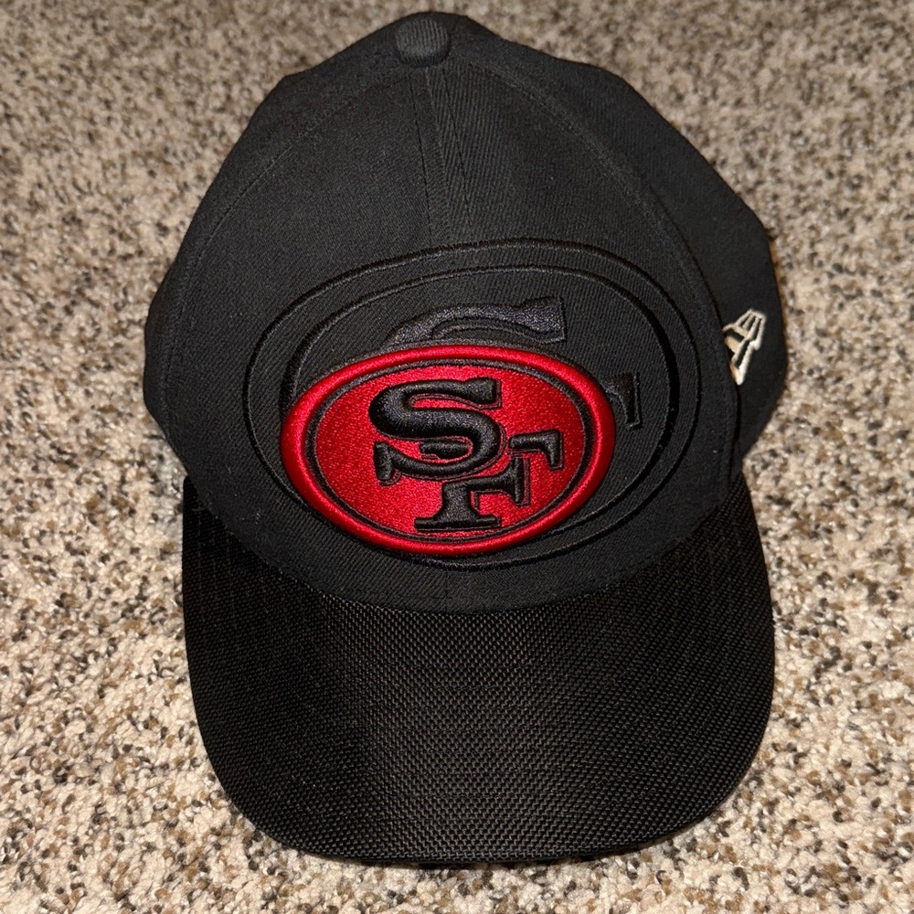 Black Cap with SF 49er Red Logo